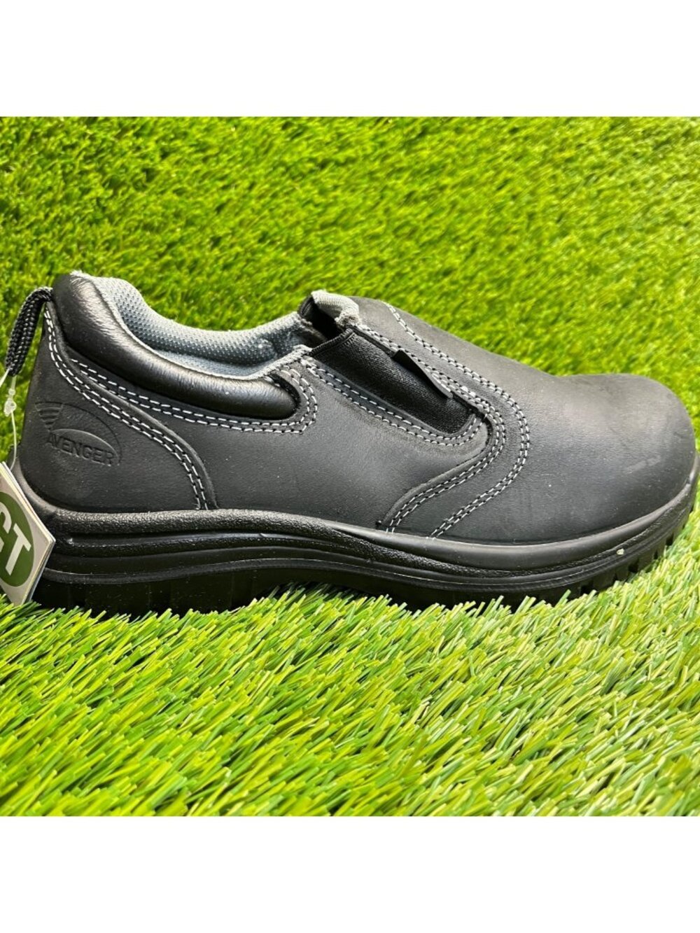 Avenger Foreman Womens Size 8 Black Composite Toe Safety Slip-On Work Shoes